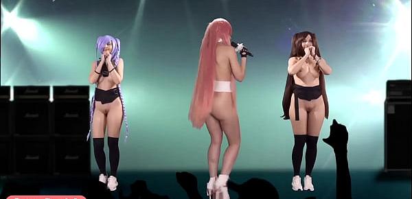  Naked Singer on stage. Virtual Reality